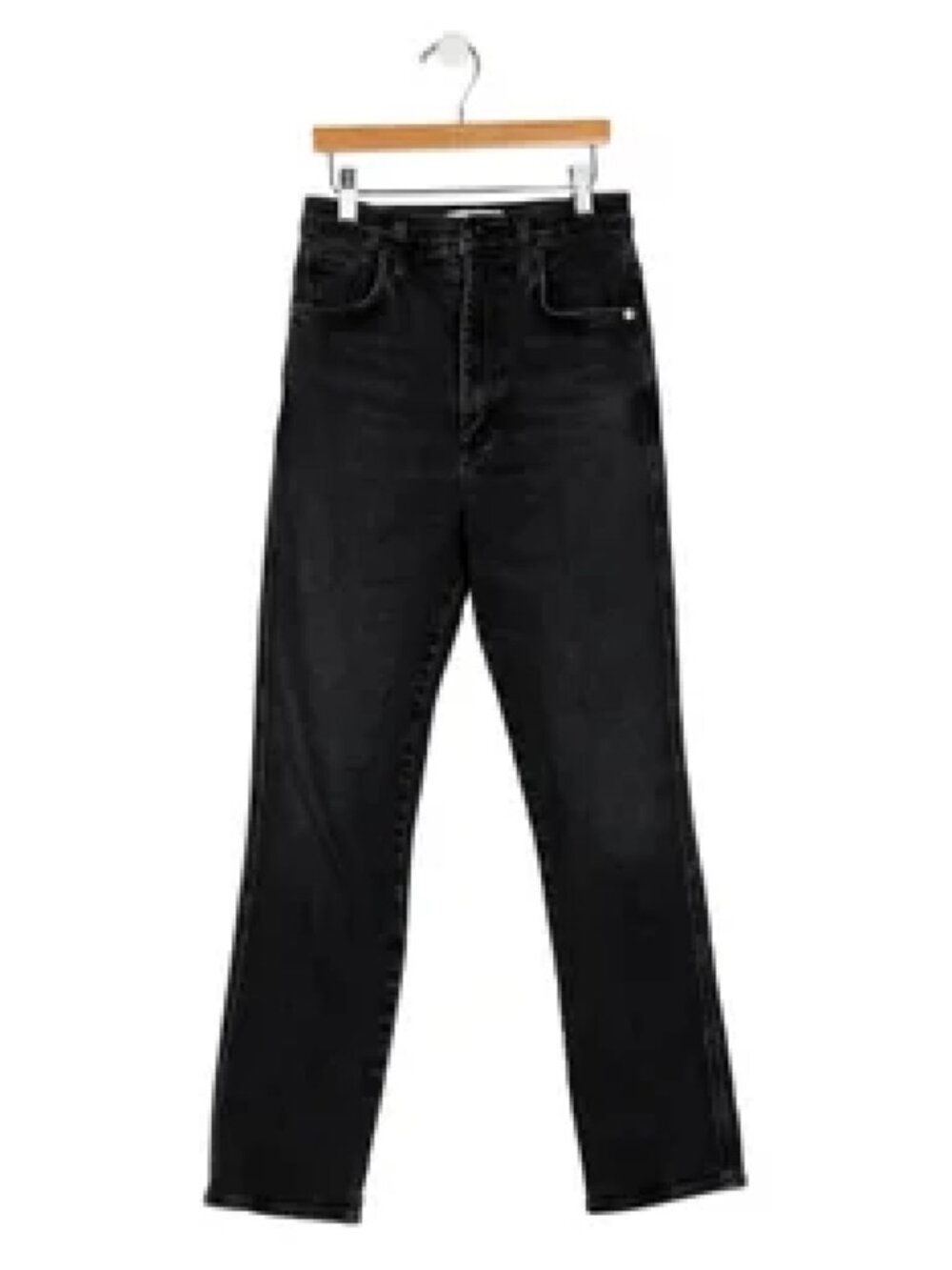 AGOLDE Straight Leg High Rise Dark Grey Jeans